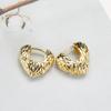 Pendientes asimétricos de circonita de alta gama, estilo japonés y coreano, para mujer, con personalidad, sencillos, versátiles y de estilo geométrico.