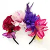 Faixa de Cabeça Flor de Novo Carnaval Transfronteiriça Cabeça de Tecido Rosa Simulado Adorno de Cabeça Tridimensional Decoração de Festa de Feriado Faixa de Cabeça Feminina
