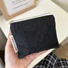 Bolsa de monedas Jacquard Tridimensional Negra Retro, Bolso Pequeño con Cremallera Simple y Elegante, Bolsa Portátil para Guardar Labial y Auriculares