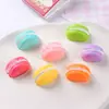 Comida e Brincadeira Meia-Face Macaron DIY Creme Capa de Celular Material Resina Artificial Macaron Acessórios de Headwear Infantil