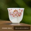 Taza de té de alta gama de seis colores, estilo vintage pintada a mano para ceremonias de té para maestros, juego de té de cristal, taza especial para beber té