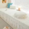 Esterilla para Ventana de Balcón, Esterilla para Repisa de Ventana, Lujo Ligero, Simple, Antideslizante, Todas las Estaciones, Cojín de Asiento Tatami Estilo Princesa con Encaje