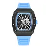 Novo Relógio Richard Formato Barril AliExpress Relógio de Pulso Quartz Transfronteiriço Relógio Masculino de Silicone Relógio de Pulso Esportivo de Negócios Masculino