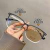Lentes para Miopía de Montura Grande Negra para Mujer, Fotocromáticos con Graduación, Protección Ocular para PC contra Luz Azul, Venta al por Mayor Dropshipping, Estilo Ins