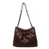 Bolso Tote de Cadena con Patrón de Diamantes Retro para Mujer, Nuevo Versátil de Moda Otoño 2025, Bolso de Hombro Cruzado Más Vendido