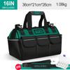 1 Pieza Bolsa de Herramientas de Electricista de 13 pulgadas con Tiras Reflectantes, Tela Oxford Duradera, Múltiples Bolsillos, Impermeable