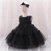 2026 Novo Vestido de Malha Infantil Vestido de Princesa Saia Tutu para Bebê Vestido de Casamento para Bebê de Um Ano Vestido de Festa