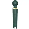 Vibrador AV para mujeres, masajeador de senos, varilla de masaje grande, producto adulto oscilante, diseño silencioso de colmillo de lobo, verde oscuro