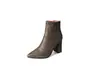 Bota Cremallera Lateral Comercio Exterior Mujer Punta Fina Zapatos Cortos Mujer Zapatos de Mujer Botas de Cuero Botas Gurley Knights Especial 3343 Tacón Dorado plateado