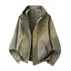 Cortavientos morado con capucha para exteriores, chaqueta bomber elegante y genial para hombres jóvenes, top de otoño moderno para hombre
