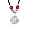 Collar con colgante de filigrana de plata pura para mujer, cadena para clavícula de estilo chino retro cepillado, collar de plata esterlina S999, regalo para novia