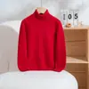Suéter de Lana para Niños Otoño Invierno Unisex Niños Cuello Semi Alto Jersey Cálido Capa Base Tejido Tallas para Niños Ropa Interior Delgada