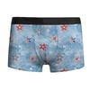 Calzoncillos bóxer de seda de leche con cintura media y elásticos para hombre, con estampado del Día de la Independencia de Amazon, transfronterizos