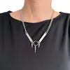 Collar con Colgante de Puntas Múltiples, Joyería Estética Edge Estilo Industrial Gótico, Fabricante de Accesorios Estilo Alternativo Punk Gótico