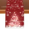 Amazon Textiles Transfronterizos Camino de Mesa de Lino Navidad Nuevos Productos Imágenes Personalizables Muñeco de Nieve Árbol de Navidad Atmósfera Festiva