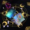 Baralho de Tarot Dourado Waite Carta de Tarot Tarot Impressão Colorida Carta de Tarot PVC Impermeável Jogo de Mesa de Tarot Toalha de Mesa