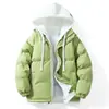 Alta Qualidade em Estoque do FabricanteJaqueta de Algodão de Inverno Conjunto de Duas Peças Acolchoada com Lã Estilo Casal com Capuz