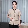 Ropa de Trabajo para Limpiar Mujeres Otoño e Invierno Traje Propiedad Camarero de Hotel Limpiador Tía Ropa de Limpieza Manga Corta