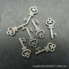Colgante de Llave de Aleación Plata Antigua Collar Colgante Joyería Pulsera Colgante Electrochapado Accesorios de Joyería DIY Al Por Mayor