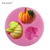 Ferramentas de Cozimento Série Vegetal Vagens Vegetal Berinjela Molde de Goma Abóbora Cogumelo Cenoura Molde Decorativo Dobrável para Bolo