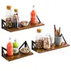 Estante Flotante de Estilo Minimalista Moderno Transfronterizo con Toallero Desmontable para Dormitorio, Sala de Estar, Baño, Cocina, Estante de Almacenamiento de Pared
