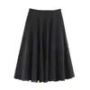 Fabricante de ropa para mujer transfronterizo al por mayor 2026 nuevo comercio exterior estilo europeo y americano simple versátil falda de color liso