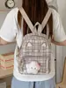 Mochila Transparente Fofa para Estudante Menina, Grande Capacidade, para Viagem, Lançamento Verão 2026