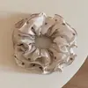 Scrunchie de Cetim com Bolinhas Estilo Coreano para Mulheres Elástico Fofo para Rabo de Cavalo Estilo Preguiçoso Elástico Dupla Camada Acessório de Cabelo