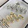 Curva de flujo ~ ola metálica agarre grande diseño femenino sentido de diseño nicho pin de tiburón parte trasera de la cabeza sentido de la moda accesorios para el cabello