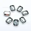 Largo Cuadrado Octogonal Borde Libre de Garra Diamante Cristal Acrílico Cosido a Mano Diamante Sin Gancho Ropa Ropa Vestido de Novia Bolsa Accesorios de Cristal