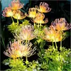 Luces Solares de Lirio Araña para Jardín Venta Caliente Transfronteriza Luces Decorativas Impermeables para Exteriores Césped Patio Ambiente Luces de Flores Artificiales