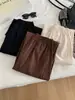 Calça Jeans Casual Retrô Japonesa de Algodão Puro Cintura Alta Reta Feminina 26 Outono Novo Simples para o Trabalho Cropped Wide-Leg Calça de Vovó