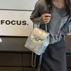 Mochila Estilo Tweed para Mujer 2023 Nueva Moda Tendencia Bolso Cubo con Cadena Mochila Escolar para Estudiantes Dropshipping