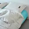 Juego de Ropa de Cama de Algodón de Color Sólido de Cuatro Piezas Estilo Simple para Negocios, Funda de Edredón Individual, Sábana para Dormir sin Ropa, Funda de Edredón, Juego de Tres Piezas para Dormitorio
