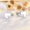 Nuevos Pendientes Dorados con Incrustaciones de Pedrería en Forma de Corazón, Resistentes al Desgaste, Personalidad de Moda, Pendientes de Botón con Corazón de Amor de Celebridad de Internet, Colgantes para Mujer