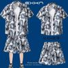 Vacaciones en la Playa Ropa de Baño para Hombre, Camisa de Viaje Isla Hainan Sanya, Conjunto de Dos Piezas Camisa Floral Hawaiana y Pantalones Cortos