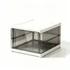 Caja de Zapatos Plegable Integrada con Caja de Almacenamiento de Zapatos Transparente Montada en la Pared para Entrada del Hogar, Caja Organizadora de Zapatos de Plástico, Caja de Almacenamiento Transparente