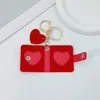 Llavero Colgante de Corazón Hueco Estilo Coreano Mini para Foto de Pareja Idol Almacenamiento de Foto de Una Pulgada Adorno Artístico para Coche