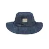 Sombrero de Pescador Patchwork de Mezclilla para Mujer, Moda Casual de Primavera y Verano Sombrero para el Sol para Hombre, Sombrero de Amplia Ala para Protección Solar para Senderismo al Aire Libre Camping