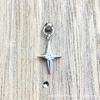 F136 Liga de Titânio Bala Estrela de Quatro Pontas Pingente Titânio G23 Rosca Interna Diamante Pequeno Piercing Labial Piercing de Língua Joia de Piercing