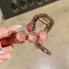 Presilha de Cabelo Cinza Meio Preso com Brilhos de Diamante de Luxo Leve para Mulheres, Presilha Tubarão Elegante para Penteado Alto na Parte de Trás da Cabeça com Pedras, Acessório de Cabelo