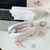 Estuche de Lunares con Alas, Estilo Alto Ins-Tendencia Gran Capacidad Portátil Bolsa de Almacenamiento para Papelería para Estudiantes Mujeres, Estuche para Lápices