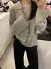Nuevo Suéter de Punto Acanalado con Cuello Polo Estilo Coreano para Mujer Otoño e Invierno, Suéter Pulóver Casual Sencillo para Mujer