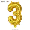 Globos Numéricos Slim de 16 pulgadas Versión Americana del 0 al 9, Decoraciones para Fiestas de Cumpleaños Infantiles, Globos de Papel de Aluminio para Habitaciones de Boda