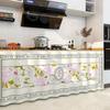 Cortina protectora para alacena de cocina estilo americano, cortina de puerta impermeable y a prueba de humo, riel deslizante sin perforaciones, organizador de artículos diversos, zapatero, cortina para cubrir fealdad