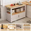 Rack de Cozinha Multifuncional Mesa de Corte de Legumes Bancada Armário de Chão Multicamadas Pratos Forno de Micro-ondas Armazenamento Armário Lateral