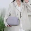Mochila cruzada de nailon impermeable de gran capacidad para mujer, de un solo hombro, con múltiples compartimentos, en color liso, tela Oxford, a la moda, nueva