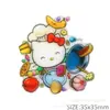 Animal de desenho animado 5 peças aplique de grampo de cabelo com glitter acrílico acessórios de joias diy, 1Yc39961