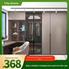 Armário de liga de alumínio Home Quarto simples moderno porta plana Wall-to-Top guarda-roupa para toda a casa