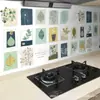 Adesivo à Prova de Óleo para Cozinha Folha de Alumínio Autoadesivo Adesivo de Azulejo Adesivo de Parede Adesivo à Prova de Fumaça Fogão